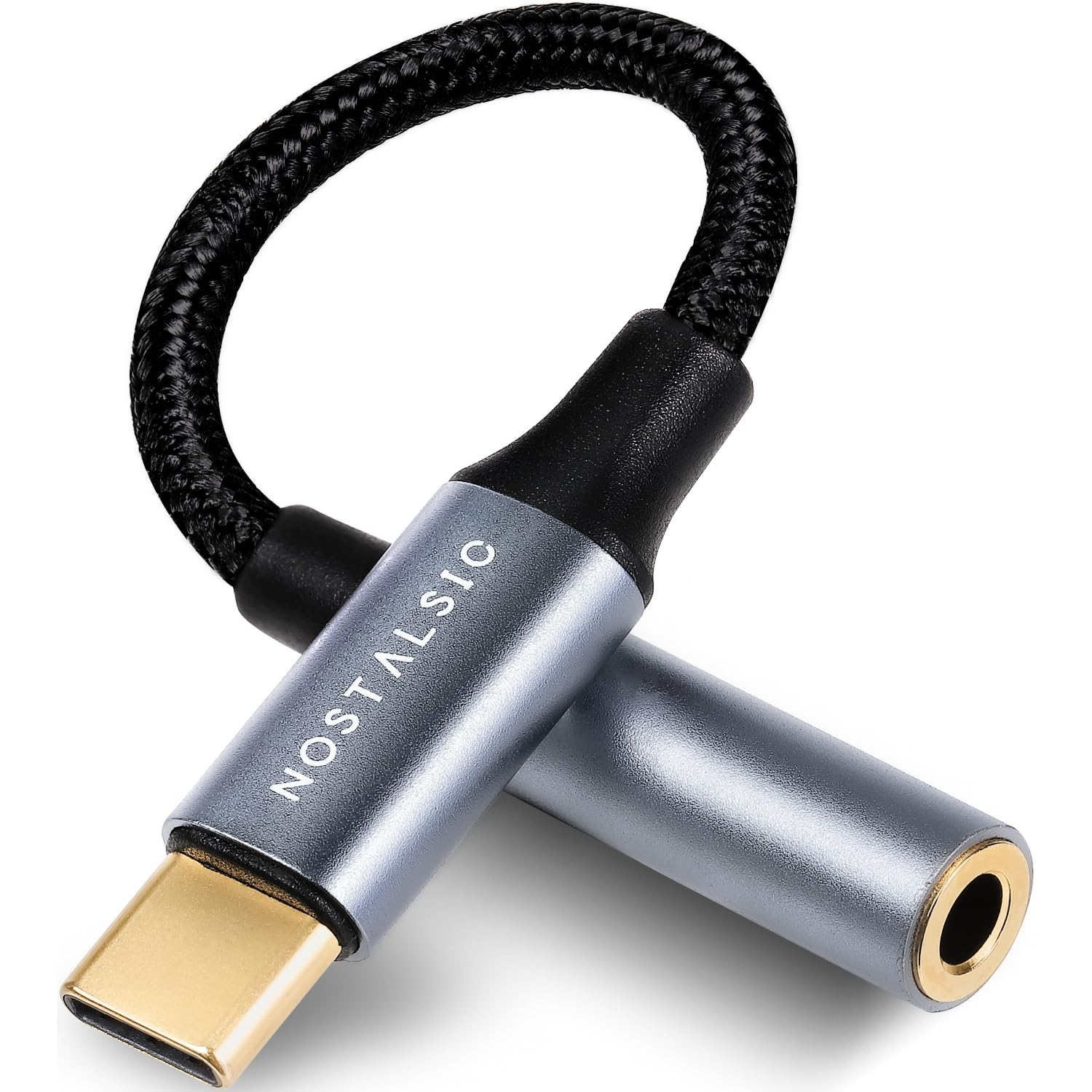 NOSTALSIC USB C & 3.5mm イヤホンジャック変換 オーディオアダプタ